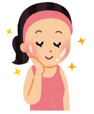 艶つや習慣プラスを塗った女性