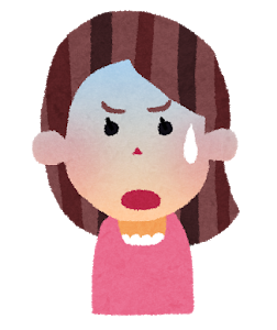 ぎょっとする女性